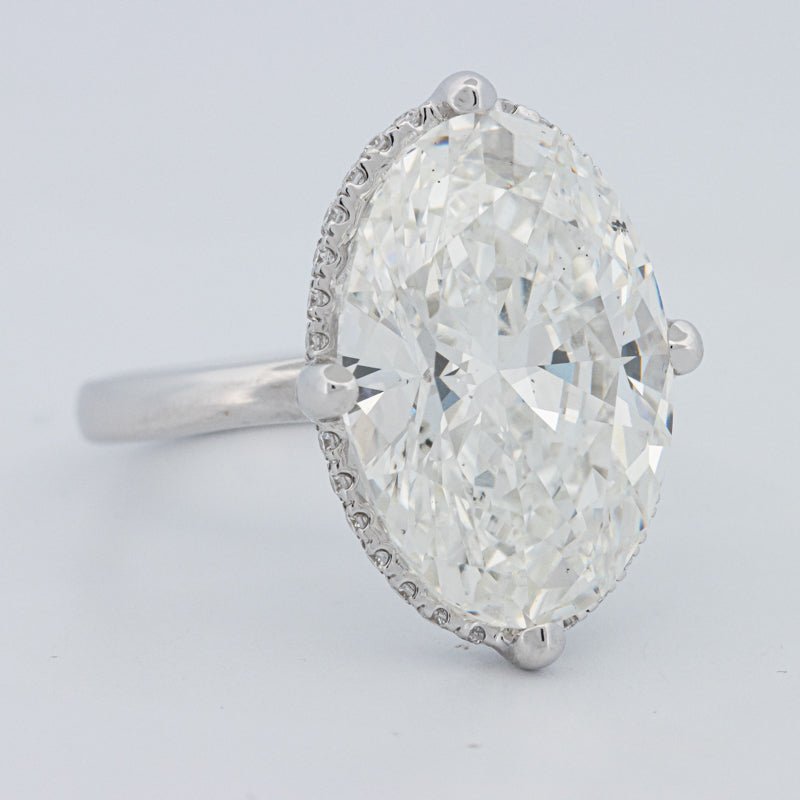 10 CT ''East - West" Halo Solitaire (LG) - ZIZOV DIAMONDS