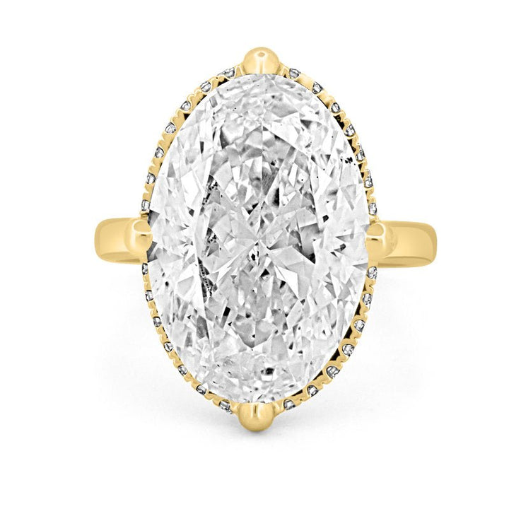 10 CT ''East - West" Halo Solitaire (LG) - ZIZOV DIAMONDS