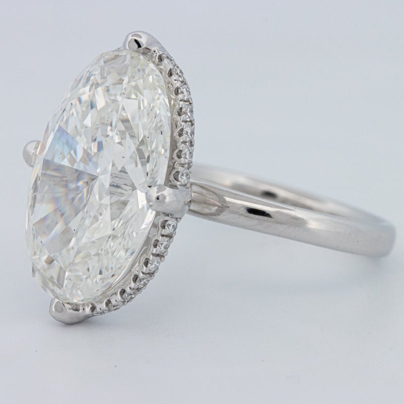 10 CT ''East - West" Halo Solitaire (LG) - ZIZOV DIAMONDS