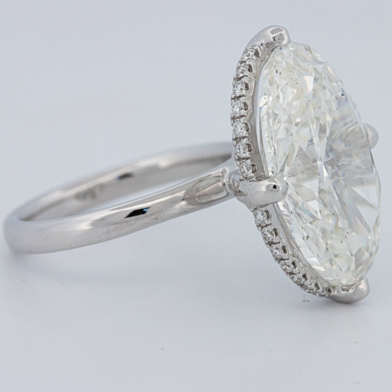 10 CT ''East - West" Halo Solitaire (LG) - ZIZOV DIAMONDS