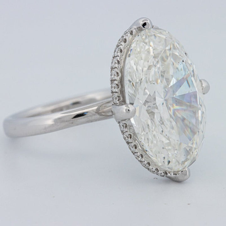 10 CT ''East - West" Halo Solitaire (LG) - ZIZOV DIAMONDS