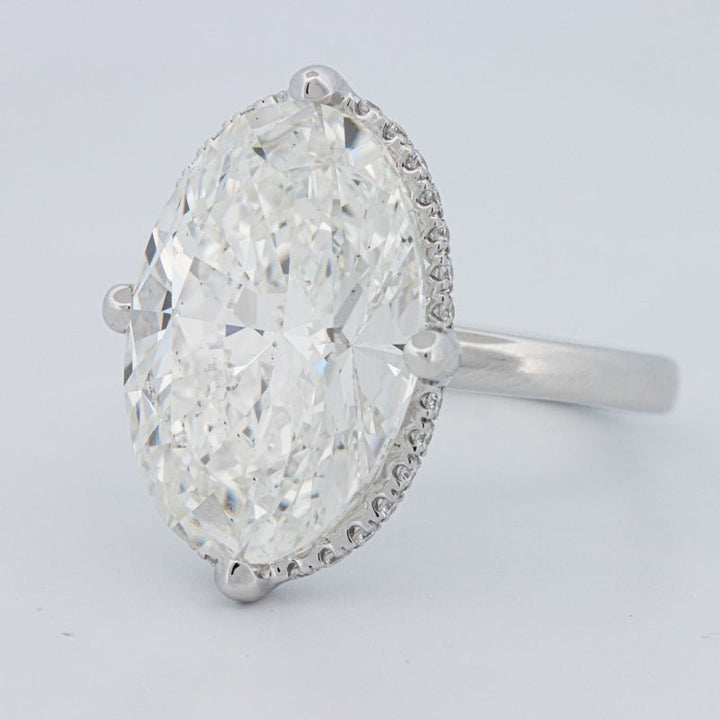 10 CT ''East - West" Halo Solitaire (LG) - ZIZOV DIAMONDS