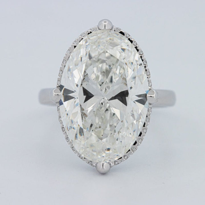10 CT ''East - West" Halo Solitaire (LG) - ZIZOV DIAMONDS
