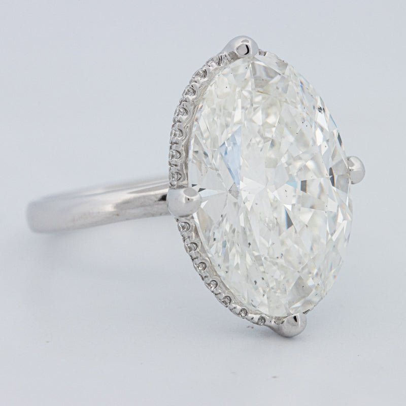 10 CT ''East - West" Halo Solitaire (LG) - ZIZOV DIAMONDS