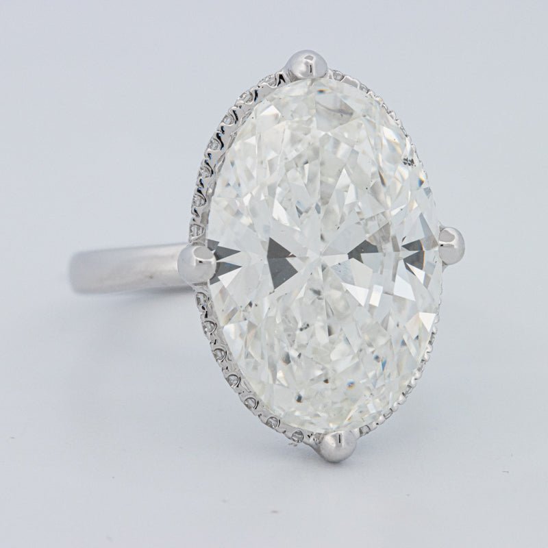 10 CT ''East - West" Halo Solitaire (LG) - ZIZOV DIAMONDS