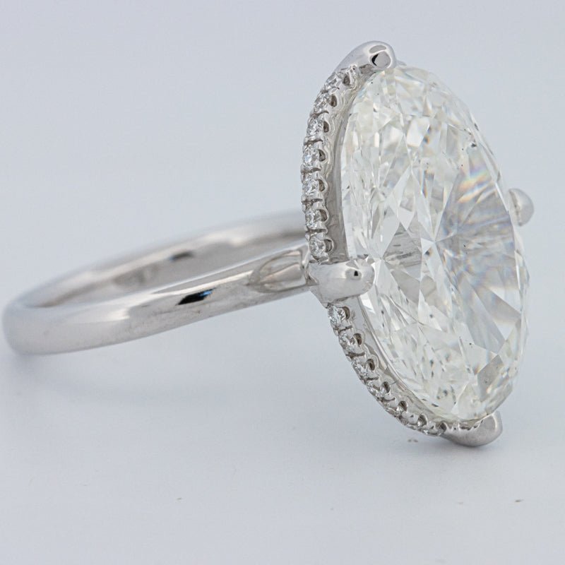 10 CT ''East - West" Halo Solitaire (LG) - ZIZOV DIAMONDS