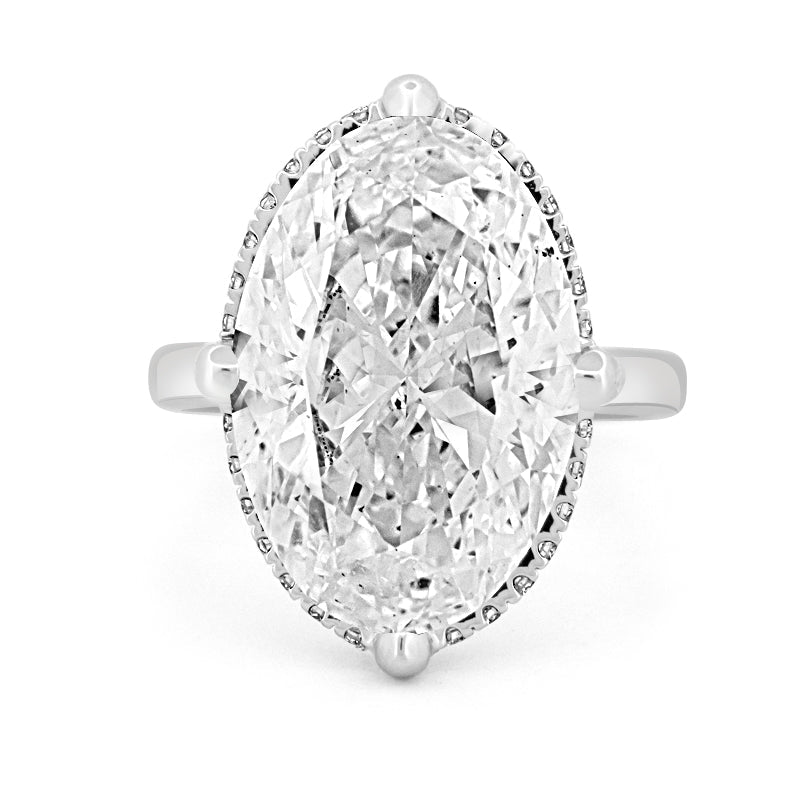 10 CT ''East - West" Halo Solitaire (LG) - ZIZOV DIAMONDS