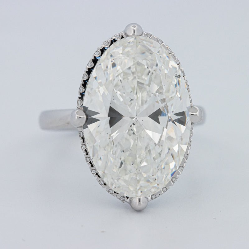 10 CT ''East - West" Halo Solitaire (LG) - ZIZOV DIAMONDS