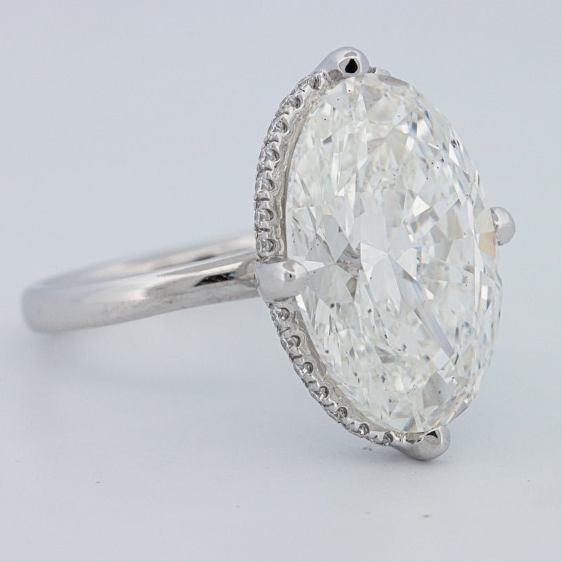 10 CT ''East - West" Halo Solitaire (LG) - ZIZOV DIAMONDS