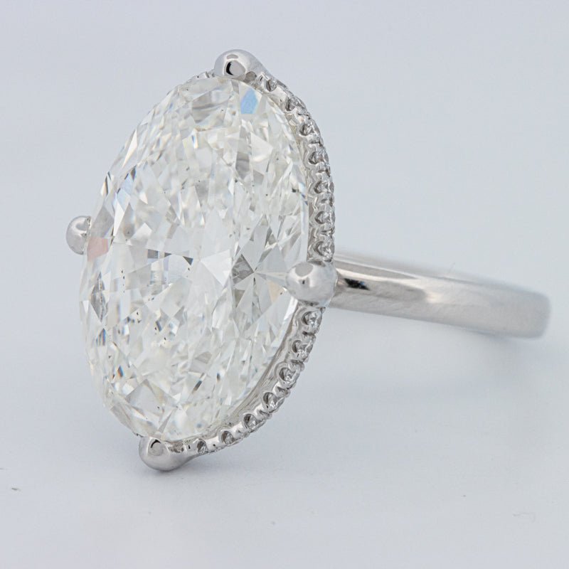 10 CT ''East - West" Halo Solitaire (LG) - ZIZOV DIAMONDS