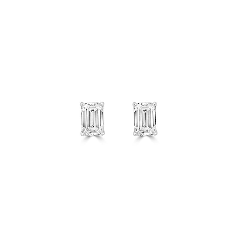 1.00 / 1.00 CT Classic Emerald Studs (LG) - ZIZOV DIAMONDS