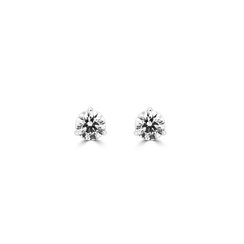 1.00 / 1.00 CT Classic Three Prongs Round Studs (LG) - ZIZOV DIAMONDS