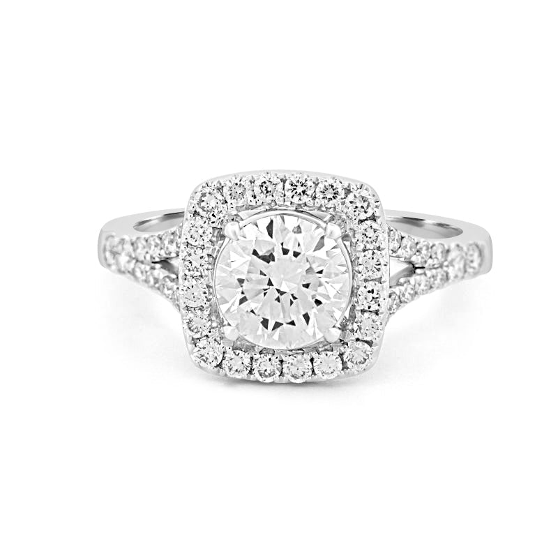 1.20 CT Round Cut Halo Pavé Solitaire (LG) - ZIZOV DIAMONDS