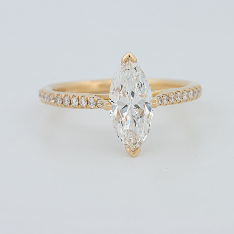 1.30 CT Marquise Cut Pavé Solitaire (LG) - ZIZOV DIAMONDS