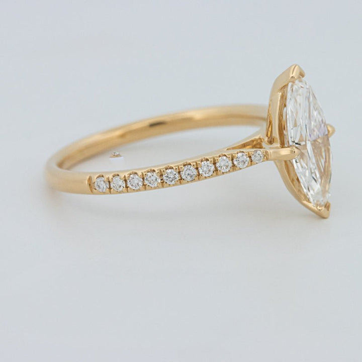 1.30 CT Marquise Cut Pavé Solitaire (LG) - ZIZOV DIAMONDS