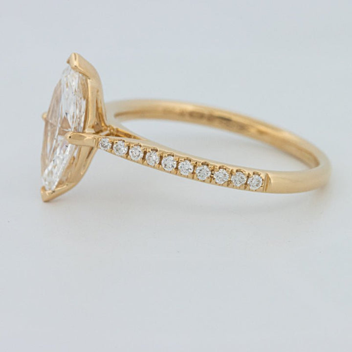 1.30 CT Marquise Cut Pavé Solitaire (LG) - ZIZOV DIAMONDS