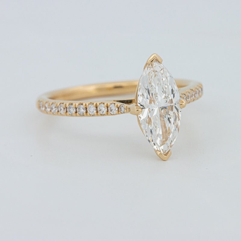 1.30 CT Marquise Cut Pavé Solitaire (LG) - ZIZOV DIAMONDS