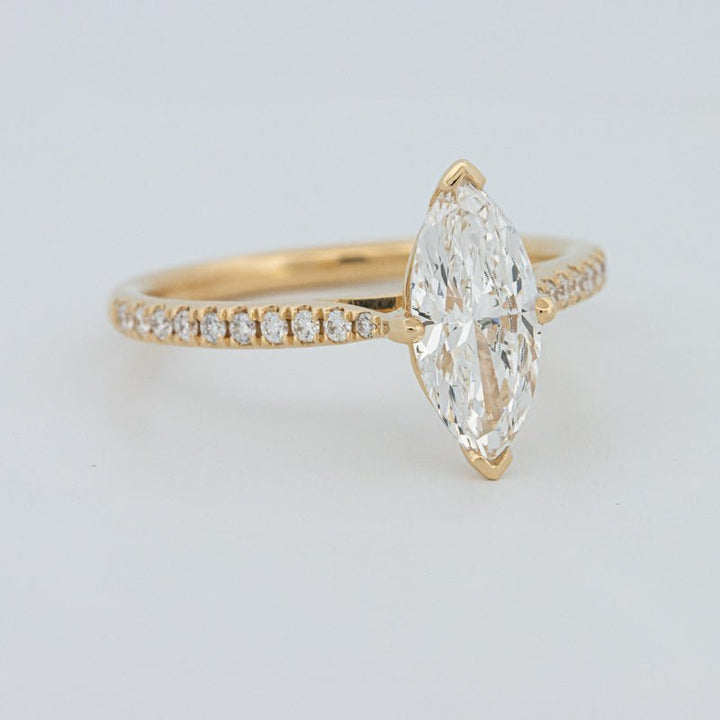 1.30 CT Marquise Cut Pavé Solitaire (LG) - ZIZOV DIAMONDS