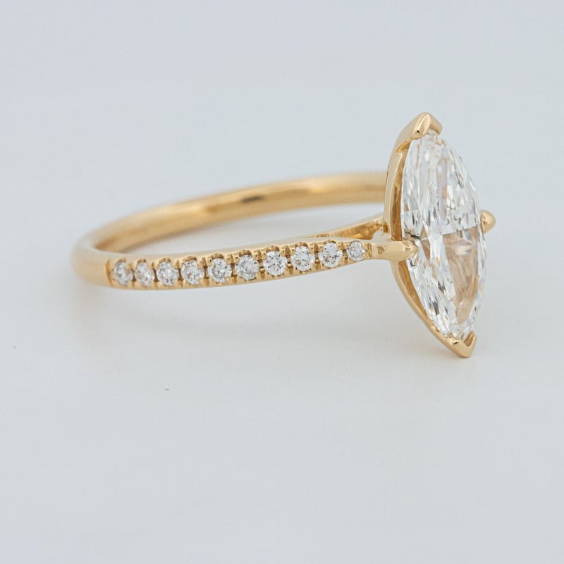 1.30 CT Marquise Cut Pavé Solitaire (LG) - ZIZOV DIAMONDS