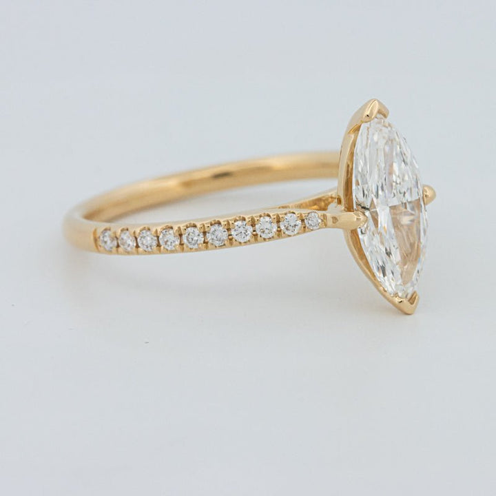 1.30 CT Marquise Cut Pavé Solitaire (LG) - ZIZOV DIAMONDS