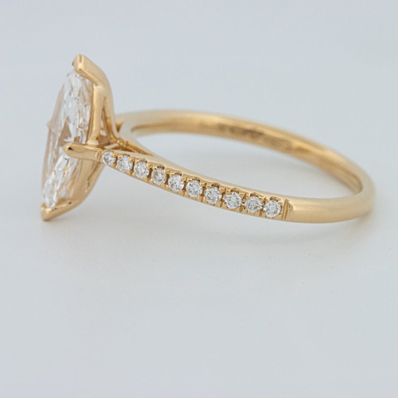 1.30 CT Marquise Cut Pavé Solitaire (LG) - ZIZOV DIAMONDS