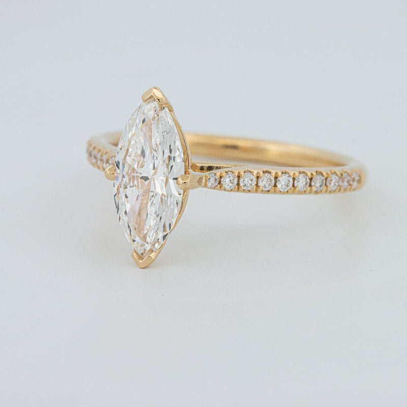 1.30 CT Marquise Cut Pavé Solitaire (LG) - ZIZOV DIAMONDS