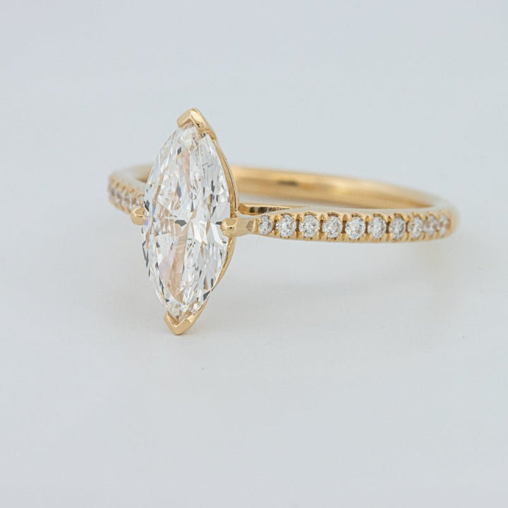 1.30 CT Marquise Cut Pavé Solitaire (LG) - ZIZOV DIAMONDS