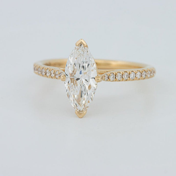 1.30 CT Marquise Cut Pavé Solitaire (LG) - ZIZOV DIAMONDS