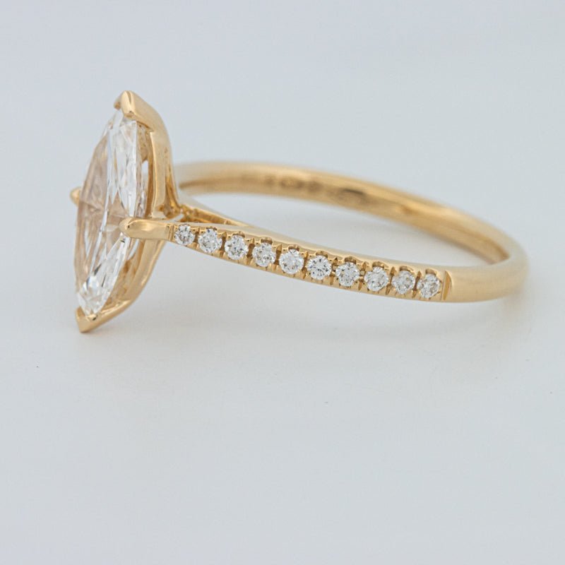 1.30 CT Marquise Cut Pavé Solitaire (LG) - ZIZOV DIAMONDS