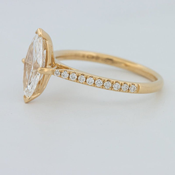 1.30 CT Marquise Cut Pavé Solitaire (LG) - ZIZOV DIAMONDS