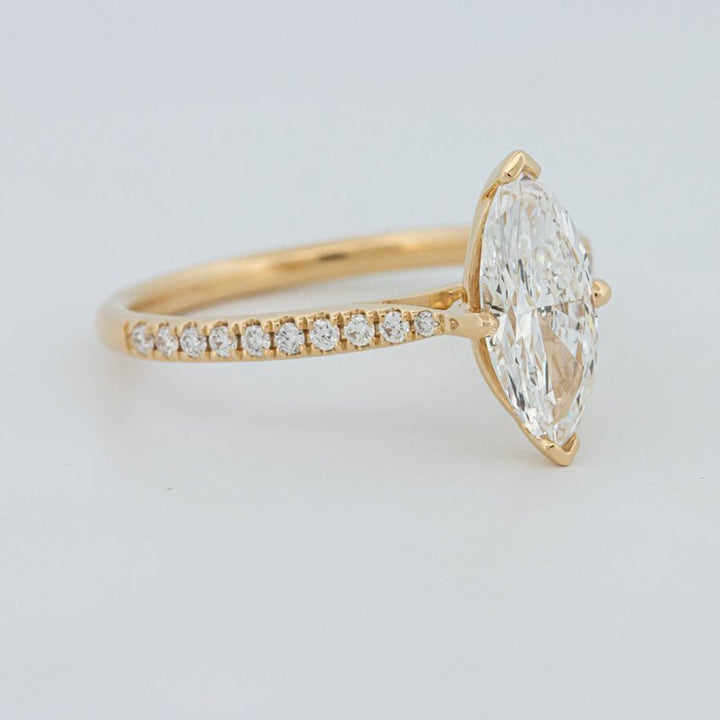 1.30 CT Marquise Cut Pavé Solitaire (LG) - ZIZOV DIAMONDS