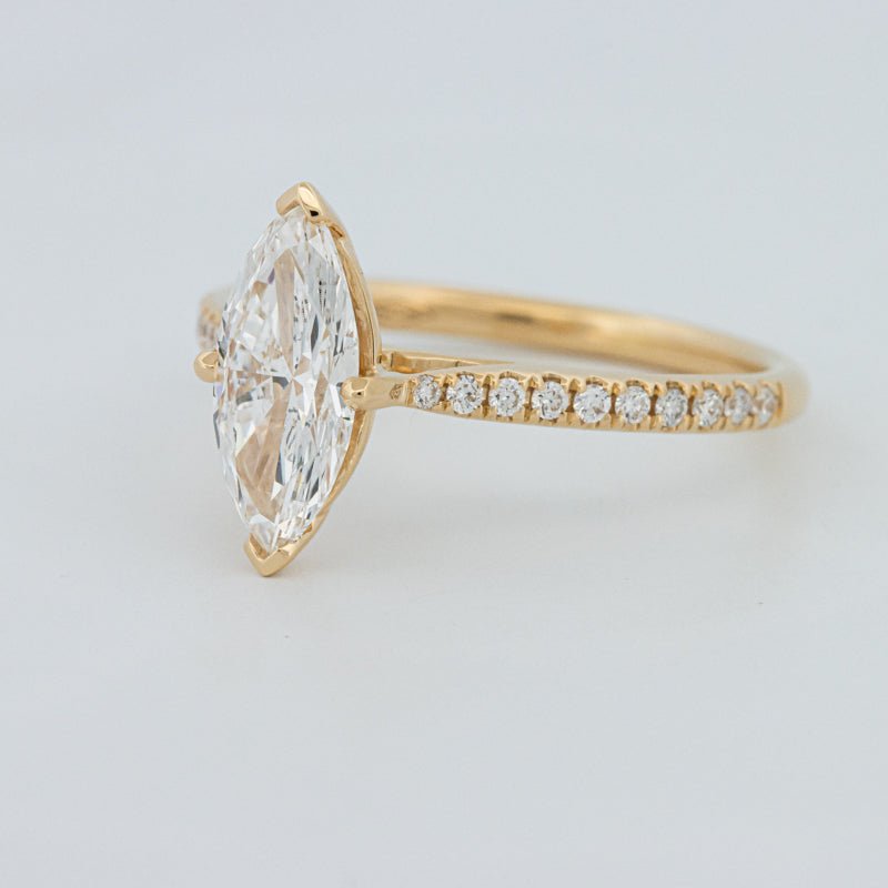 1.30 CT Marquise Cut Pavé Solitaire (LG) - ZIZOV DIAMONDS