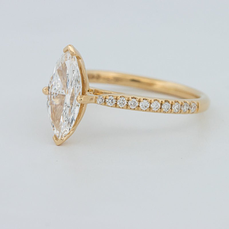 1.30 CT Marquise Cut Pavé Solitaire (LG) - ZIZOV DIAMONDS