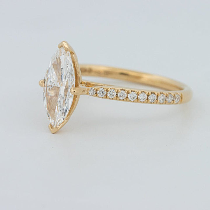 1.30 CT Marquise Cut Pavé Solitaire (LG) - ZIZOV DIAMONDS