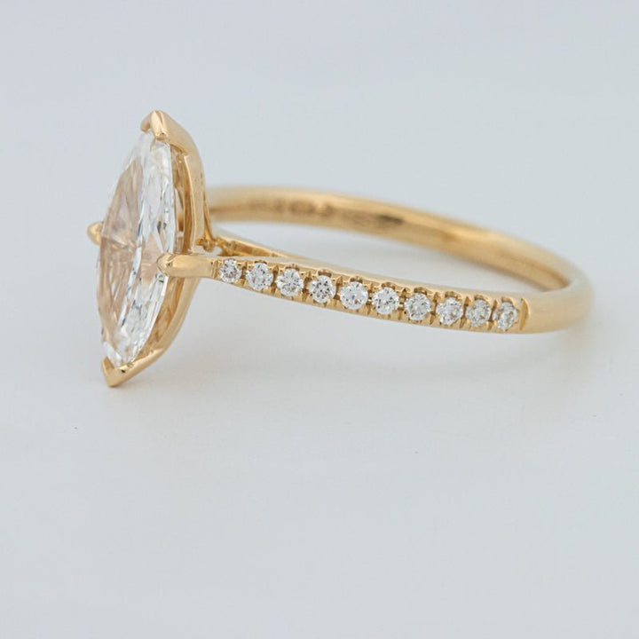 1.30 CT Marquise Cut Pavé Solitaire (LG) - ZIZOV DIAMONDS