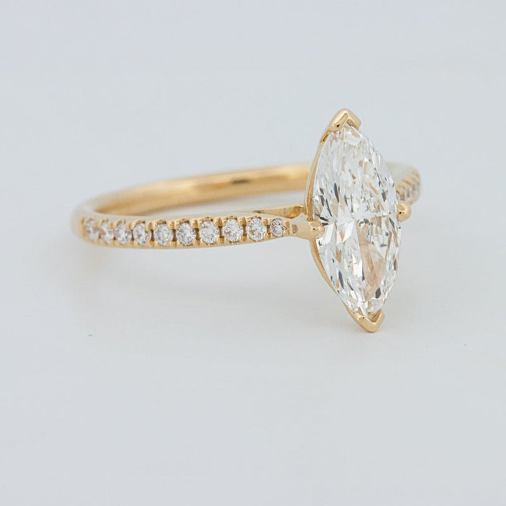 1.30 CT Marquise Cut Pavé Solitaire (LG) - ZIZOV DIAMONDS