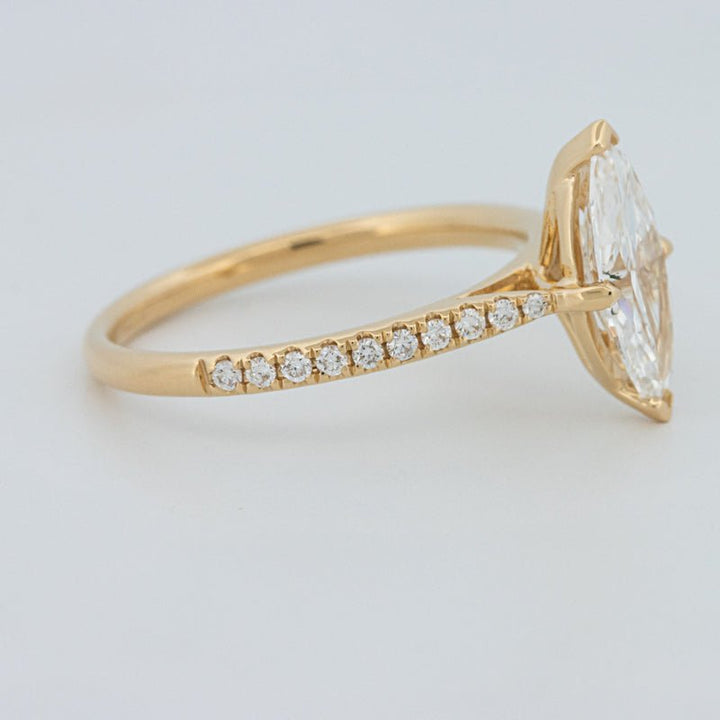 1.30 CT Marquise Cut Pavé Solitaire (LG) - ZIZOV DIAMONDS