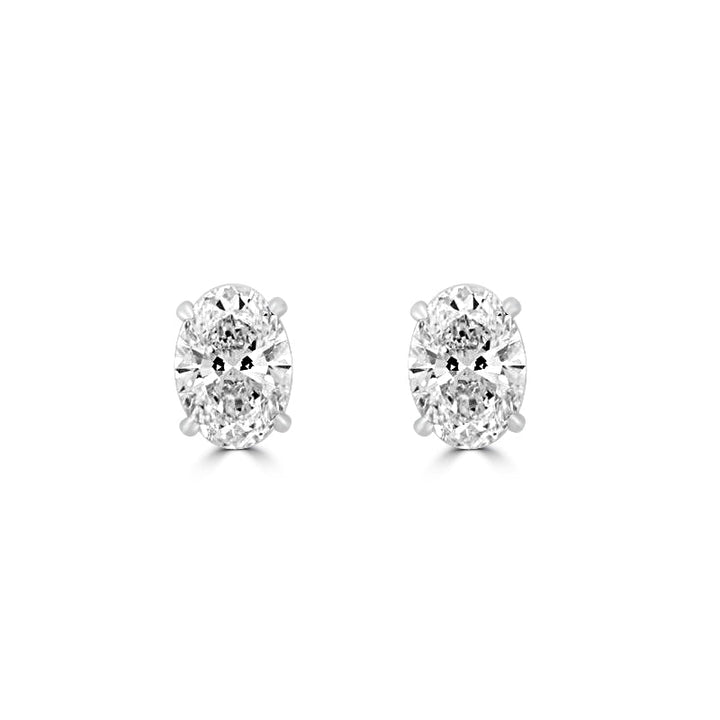 1.50 / 1.50 CT Classic Oval Studs (LG) - ZIZOV DIAMONDS