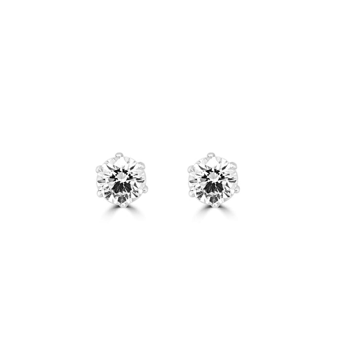 1.50 / 1.50 CT Classic Six Prongs Round Studs (LG) - ZIZOV DIAMONDS