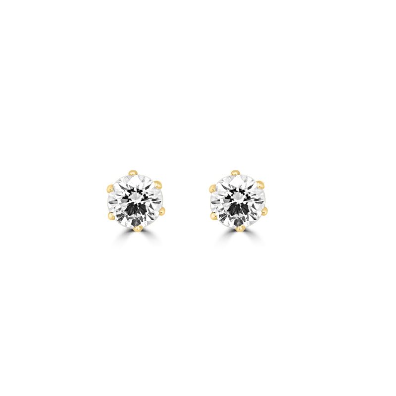 1.50 / 1.50 CT Classic Six Prongs Round Studs (LG) - ZIZOV DIAMONDS