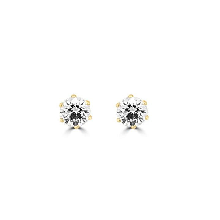 1.50 / 1.50 CT Classic Six Prongs Round Studs (LG) - ZIZOV DIAMONDS
