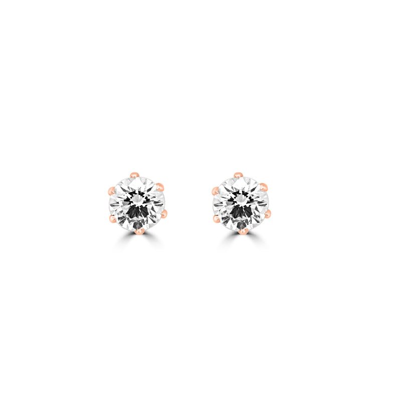 1.50 / 1.50 CT Classic Six Prongs Round Studs (LG) - ZIZOV DIAMONDS
