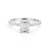 1.50 CT Emerald Cut Pavé Solitaire (LG) - ZIZOV DIAMONDS
