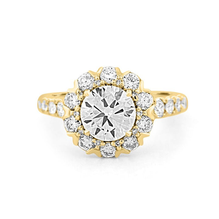 1.50 CT Round Cut Halo Pavé Solitaire (LG) - ZIZOV DIAMONDS