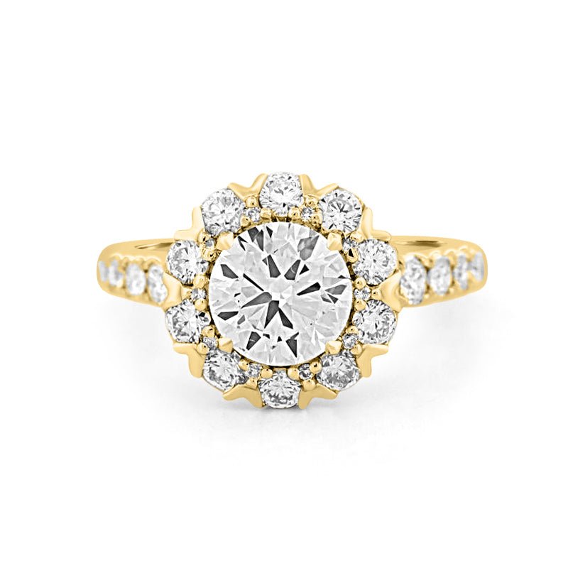 1.50 CT Round Cut Halo Pavé Solitaire (LG) - ZIZOV DIAMONDS