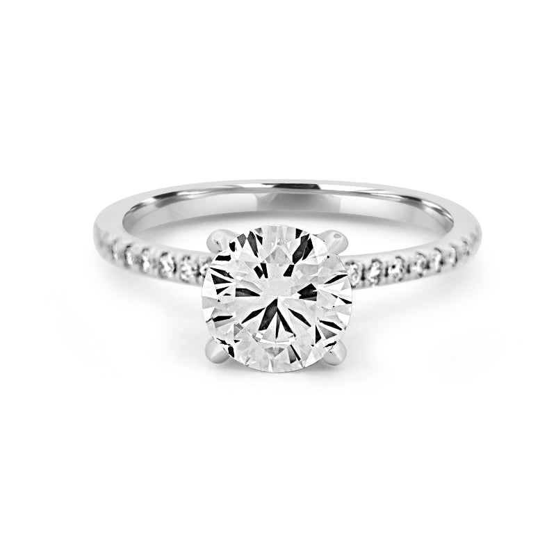 1.50 CT Under - Halo Brilliant Cut Pavé Solitaire (LG) - ZIZOV DIAMONDS