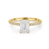 1.50 CT Under - Halo Emerald Cut Pavé Ring (LG) - ZIZOV DIAMONDS
