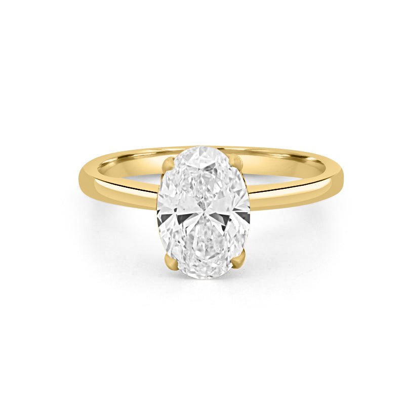 1.50 CT Under - Halo Oval Cut Solitaire (LG) - ZIZOV DIAMONDS