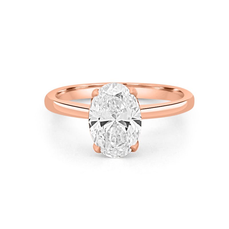 1.50 CT Under - Halo Oval Cut Solitaire (LG) - ZIZOV DIAMONDS