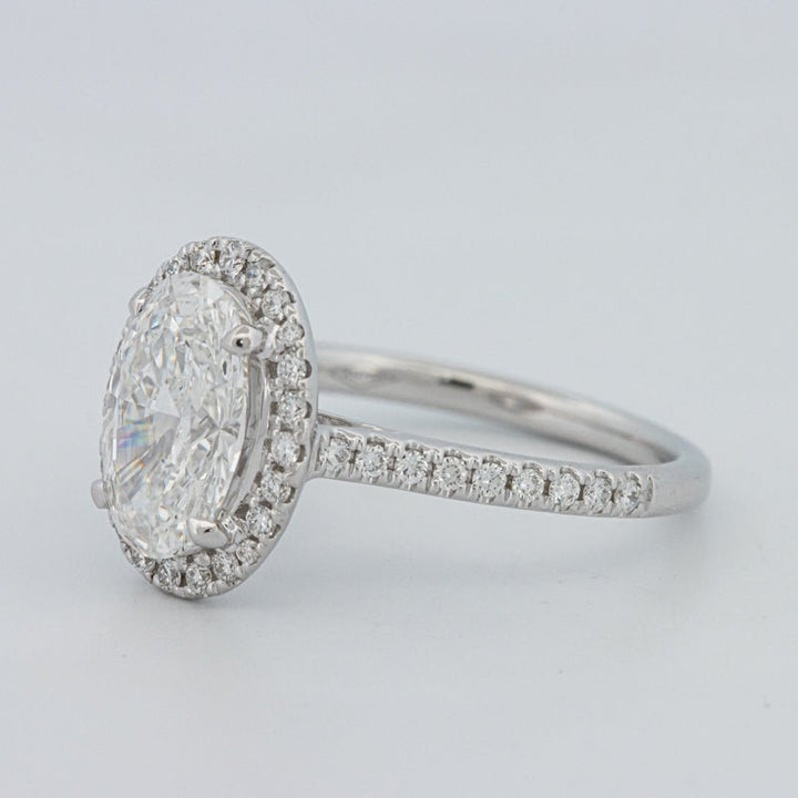 1.54 CT Oval Cut Halo Pavé Ring (LG) - ZIZOV DIAMONDS